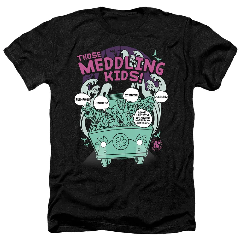 Can't Be Beat Scooby Doo Heather T-Shirt Those Meddling Kids Black Tee