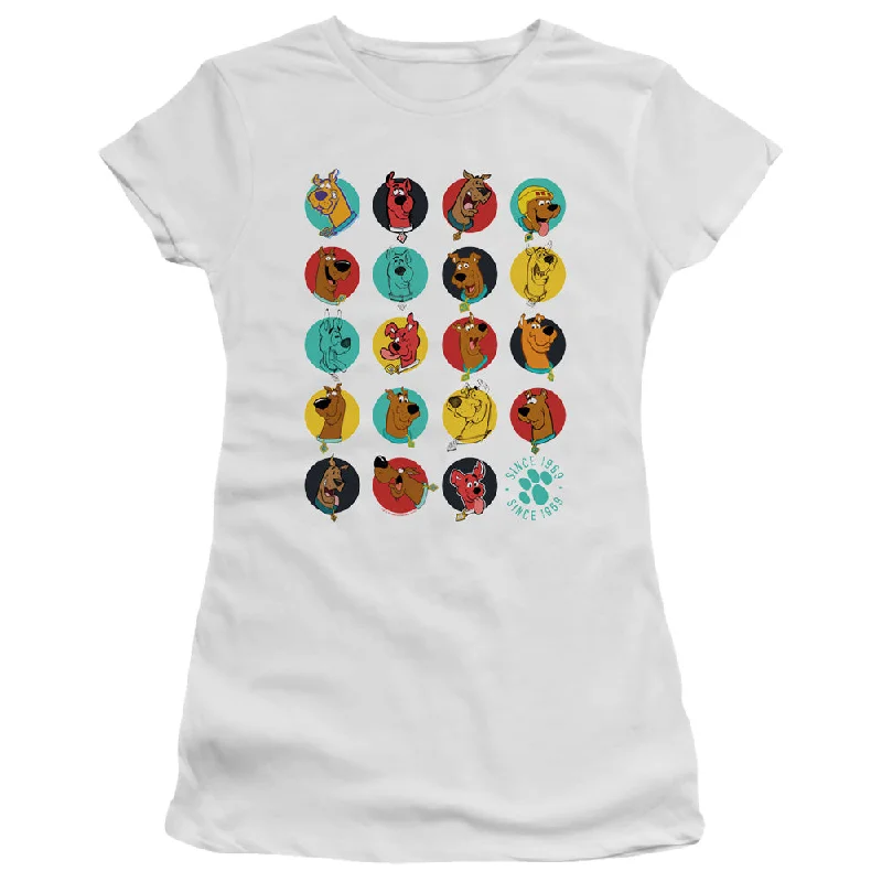 Discount Extravaganza Scooby Doo Juniors T-Shirt Pop Art White Tee