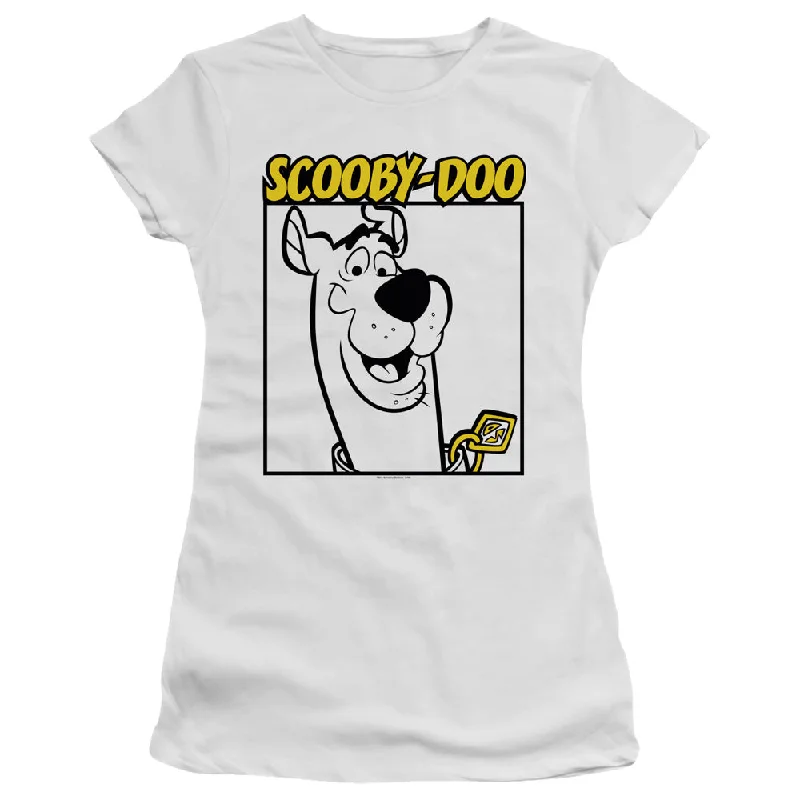 Shop and Save Scooby Doo Juniors T-Shirt Sketch White Tee