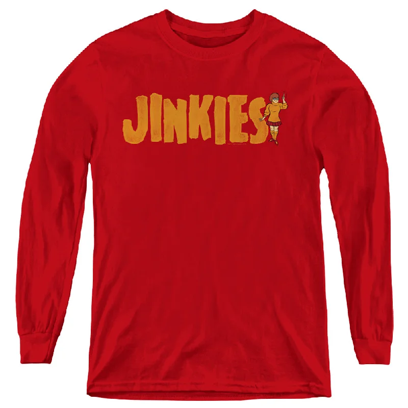 Online Only Scooby Doo Kids Long Sleeve Shirt Jinkies Red Tee
