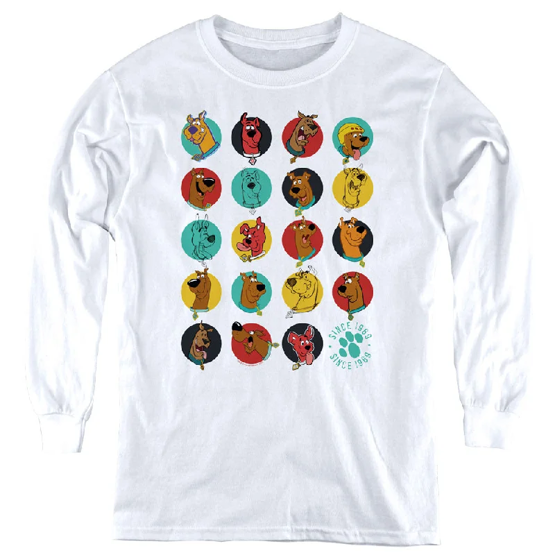 Best Bargains Scooby Doo Kids Long Sleeve Shirt Pop Art White Tee