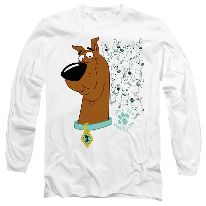Final Sale Scooby Doo Long Sleeve T-Shirt Evolution White Tee