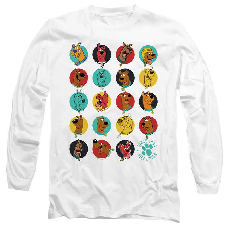 Deal Zone Scooby Doo Long Sleeve T-Shirt Pop Art White Tee