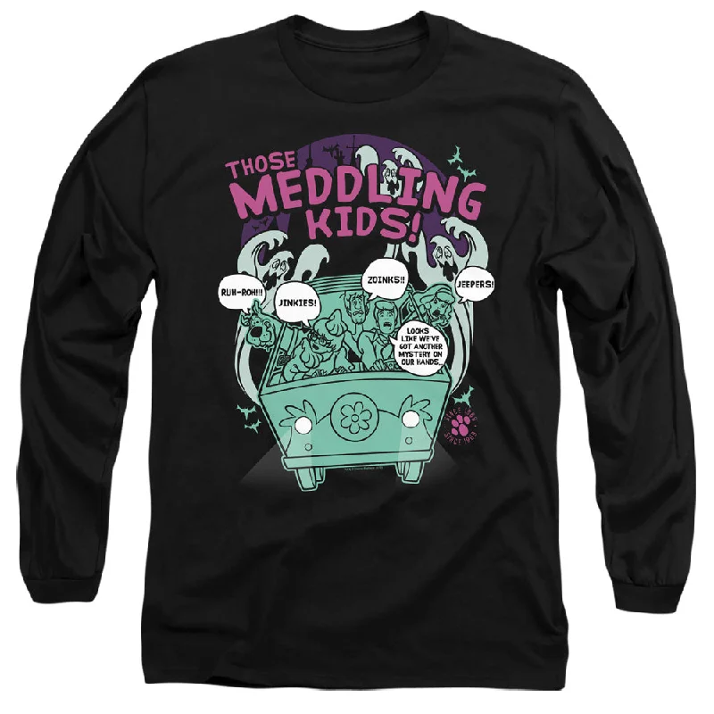 Deal of the Week Scooby Doo Long Sleeve T-Shirt Those Meddling Kids Black Tee