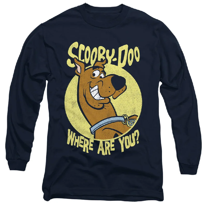 Customer Appreciation Sale Scooby Doo Long Sleeve T-Shirt Where Are You Navy Tee