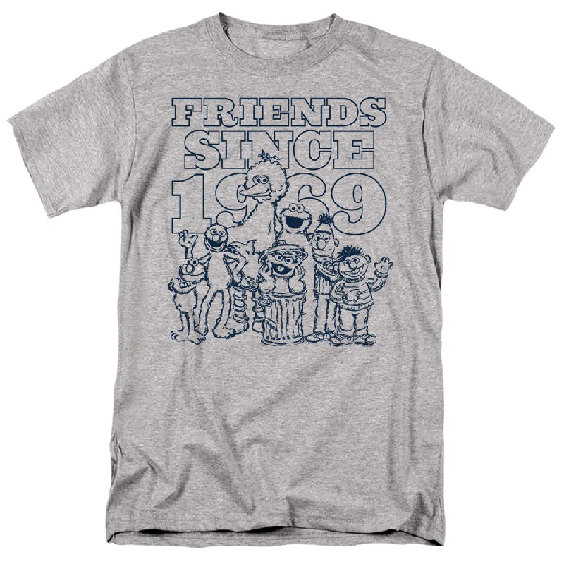 Super Sale Sesame Street T-Shirt Friends Since 1969 Heather Tee
