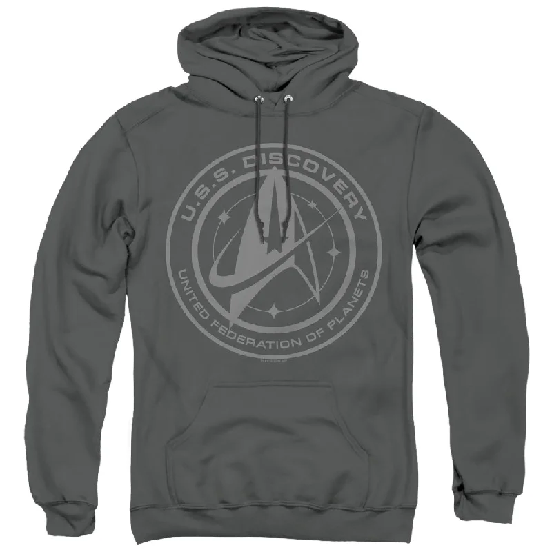 Clearance Sale Star Trek Hoodie Discovery Crest Charcoal Hoody