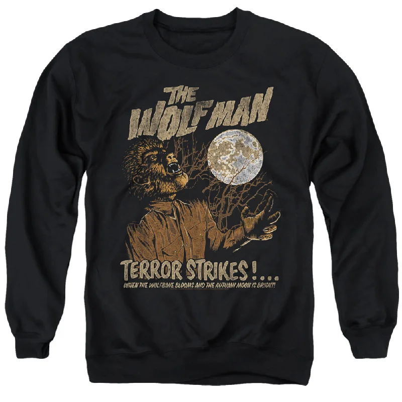 Unmissable Offer The Wolf Man Sweatshirt Terror Strikes Black Pullover