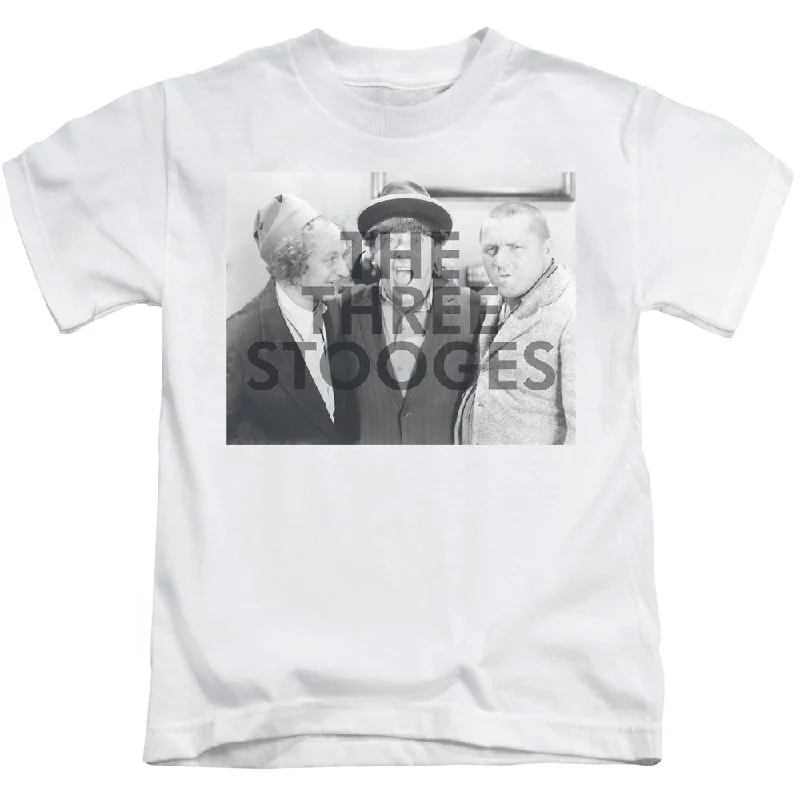 Instant Discount Three Stooges Boys T-Shirt Watermark White Tee