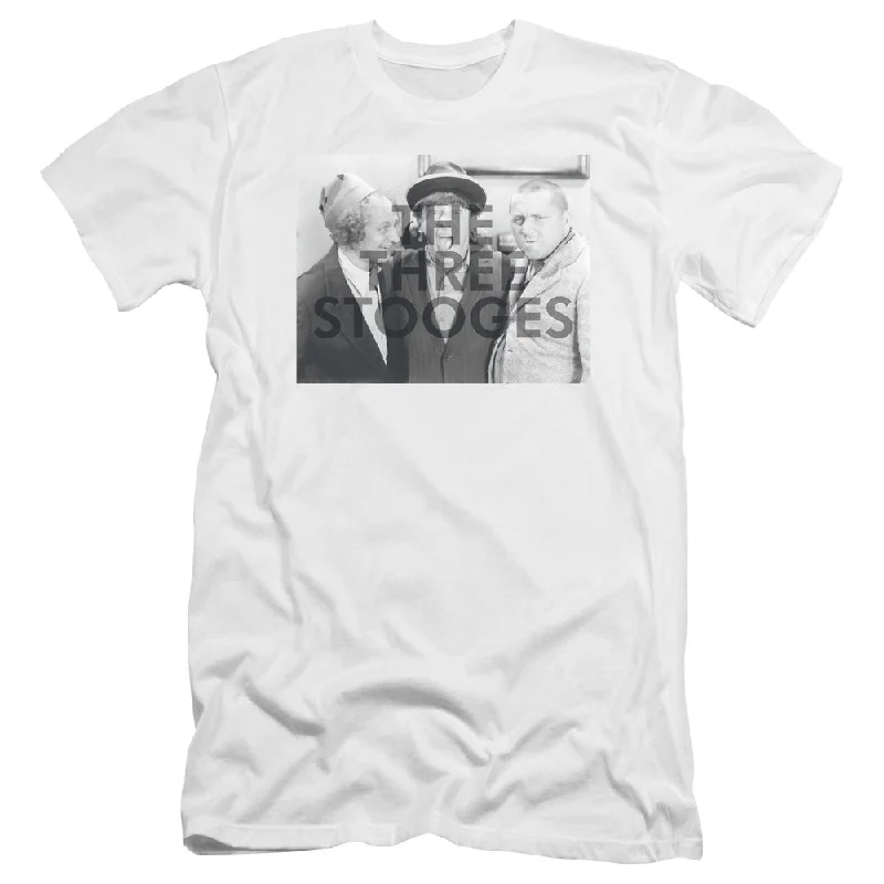 Huge Discounts Three Stooges Canvas T-Shirt Watermark White Tee