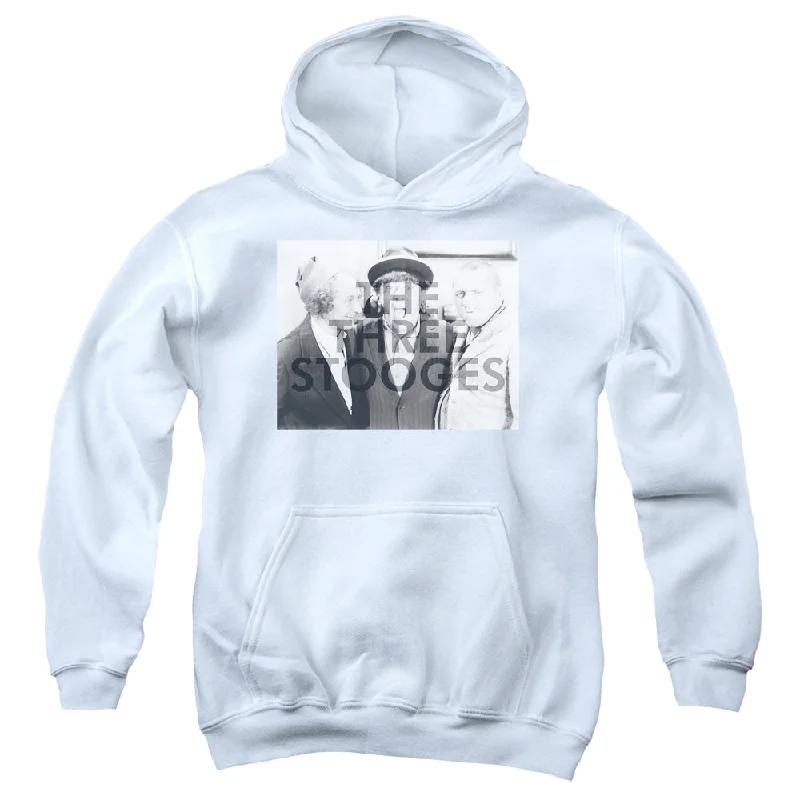 Final Clearance Three Stooges Kids Hoodie Watermark White Hoody