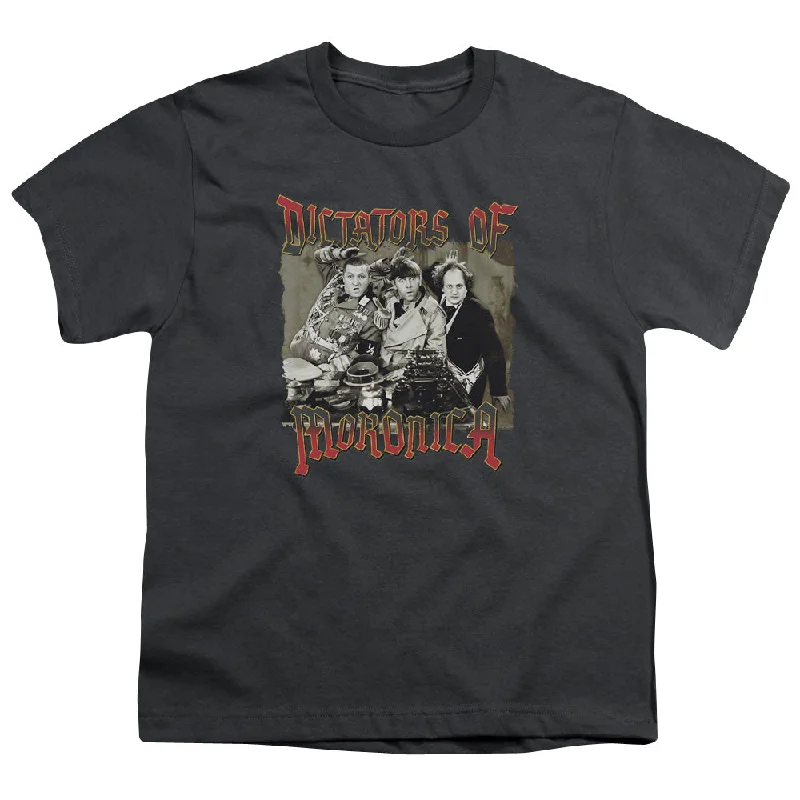 Quick Sale Three Stooges Kids T-Shirt Dictators of Moronica Charcoal Tee