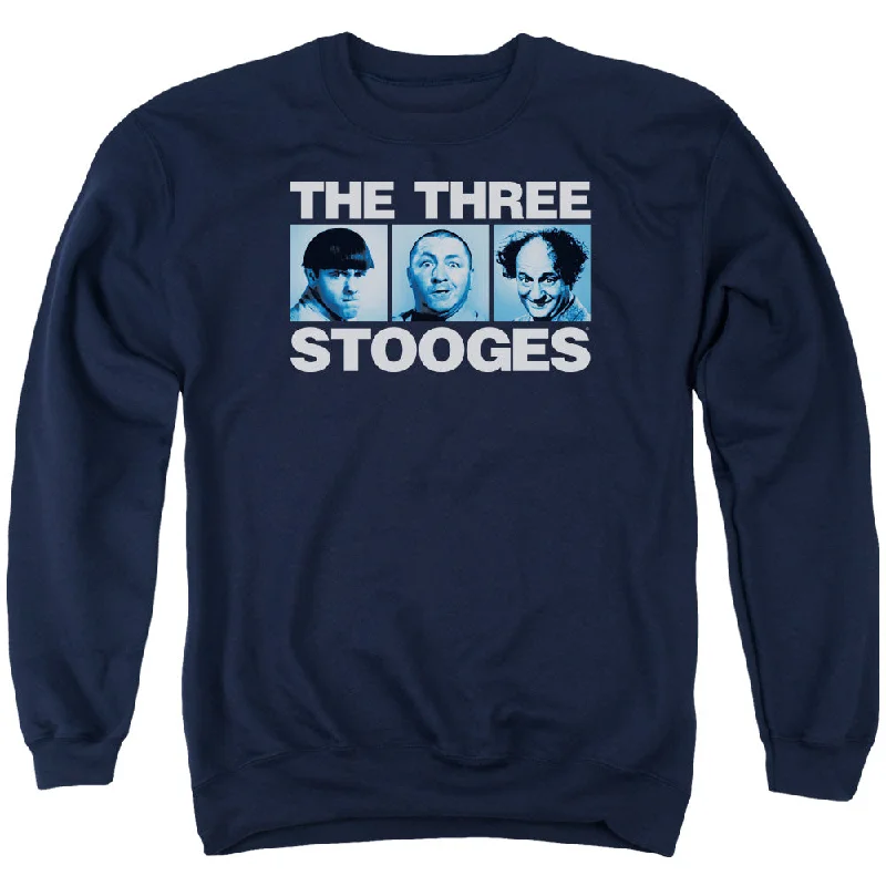 Price Fest Three Stooges Sweatshirt Headshots Navy Pullover