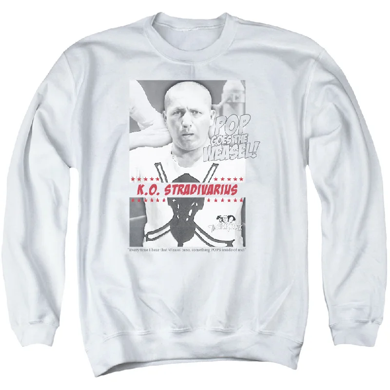 Buy Now Three Stooges Sweatshirt Pop Goes the Weasel White Pullover