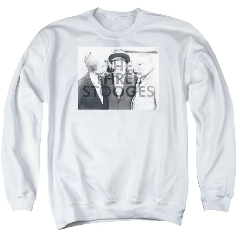 Exclusive Savings Three Stooges Sweatshirt Watermark White Pullover
