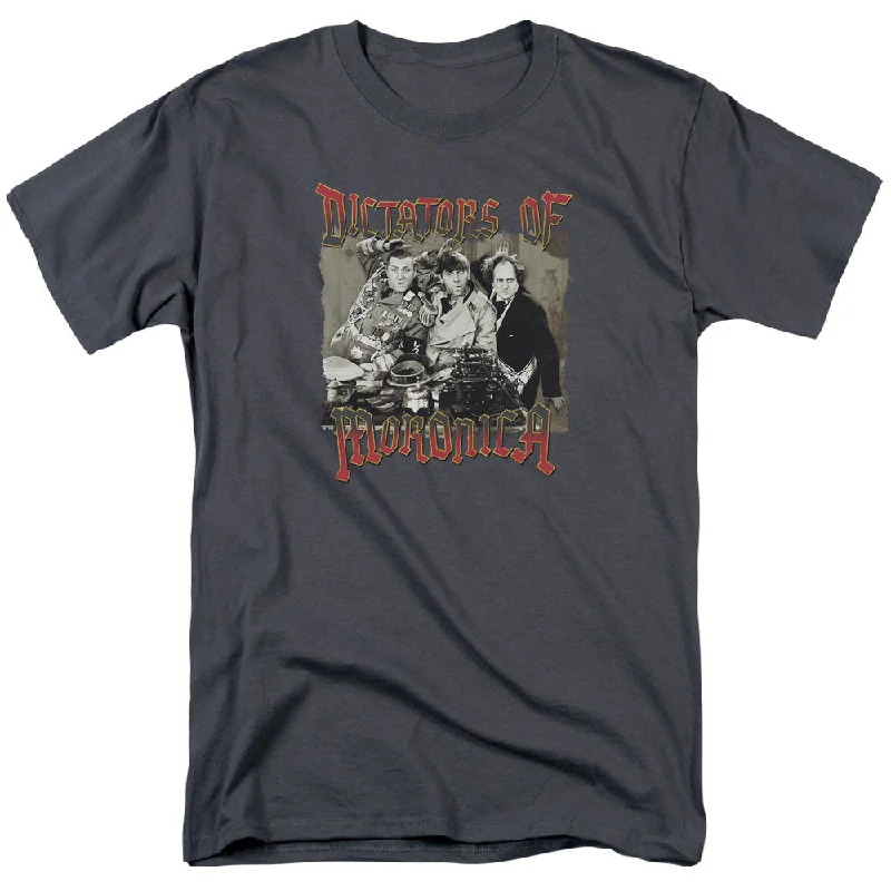 Low Prices Three Stooges T-Shirt Dictators of Moronica Charcoal Tee