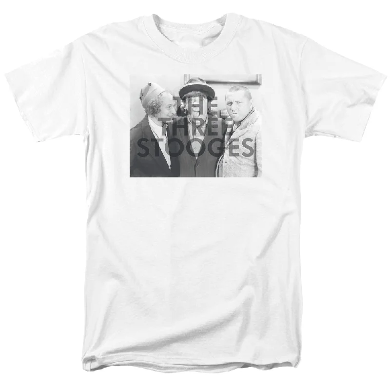 Epic Deals Three Stooges T-Shirt Watermark White Tee