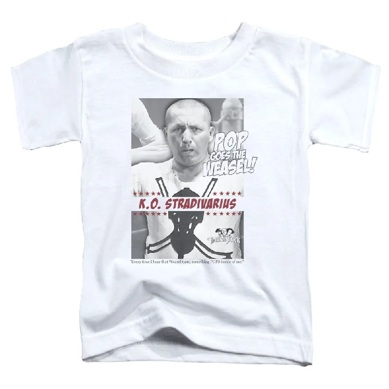 Daily Deals Three Stooges Toddler T-Shirt Pop Goes the Weasel White Tee