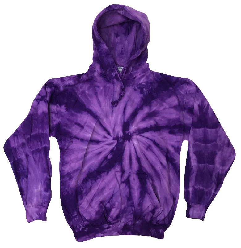 Incredible Offers Tie Dye Pullover Multi Color Spider Purple Hoodie