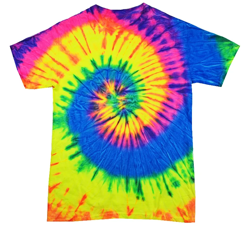 Flash Sale Tie Dye Shirt Multi Color Neon Rainbow Swirl Kids T-Shirt
