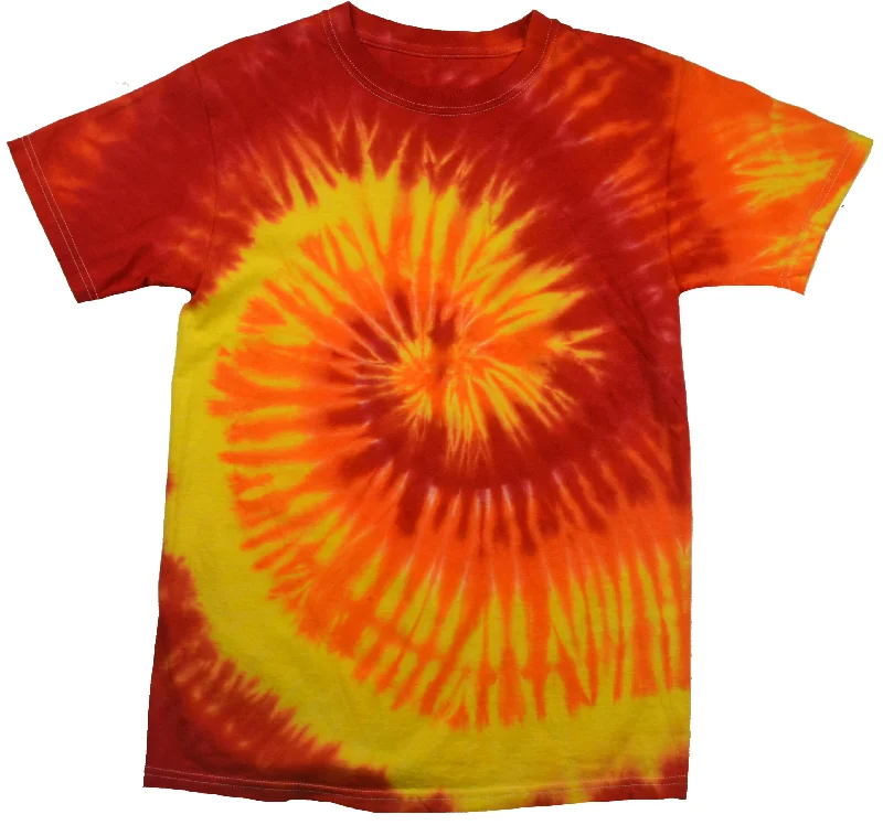 Special Offer Tie Dye Shirt Multi Color Red Yellow Orange Blaze Swirl T-Shirt