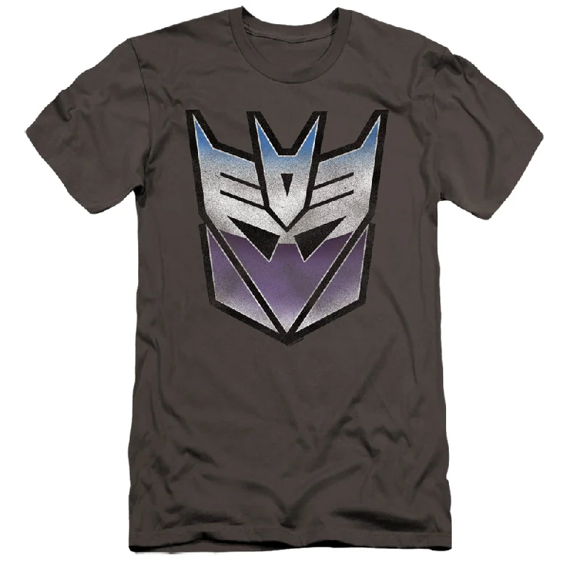 Limited Time Offer Transformers Canvas T-Shirt Blue and Purple Decepticon Charcoal