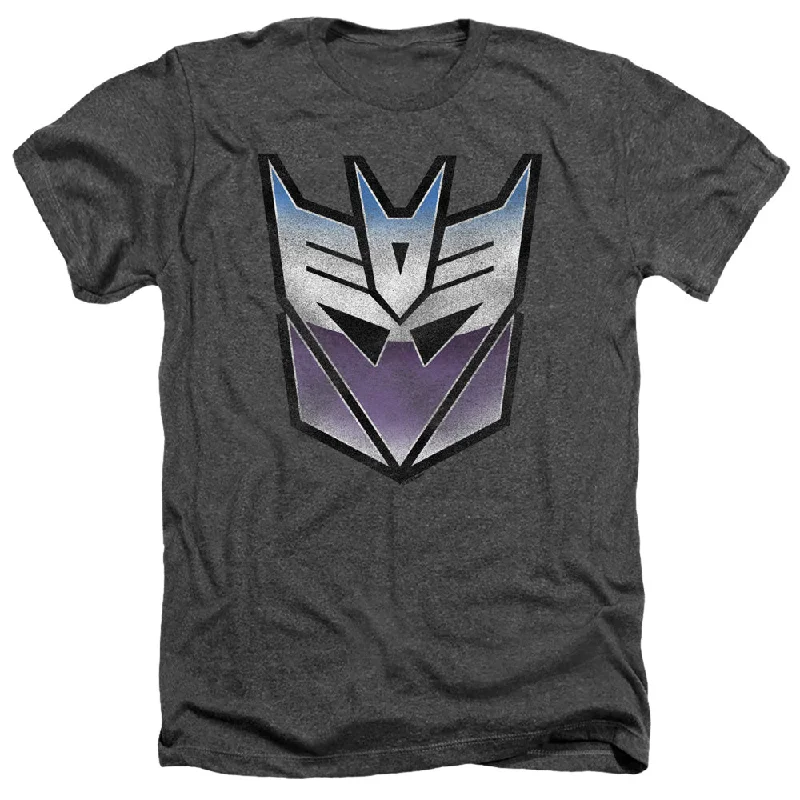 Time-Limited Offer Transformers Heather T-Shirt Blue and Purple Decepticon Charcoal Tee
