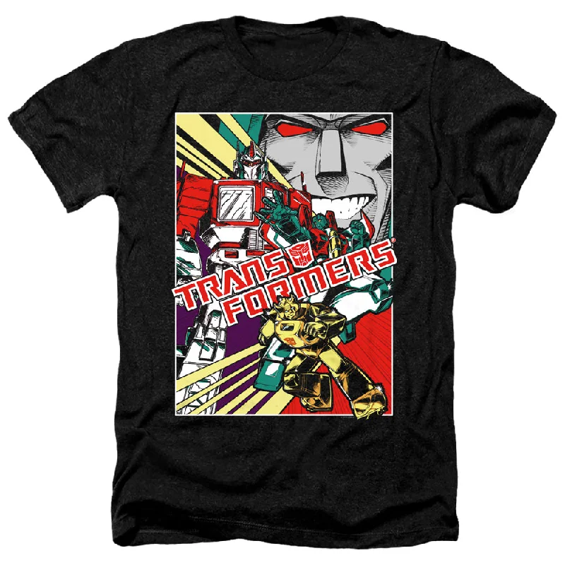 Inventory Reduction Transformers Heather T-Shirt Comic Poster Black Tee