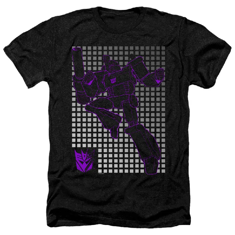 Early Access Transformers Heather T-Shirt Megatron Grid Black Tee
