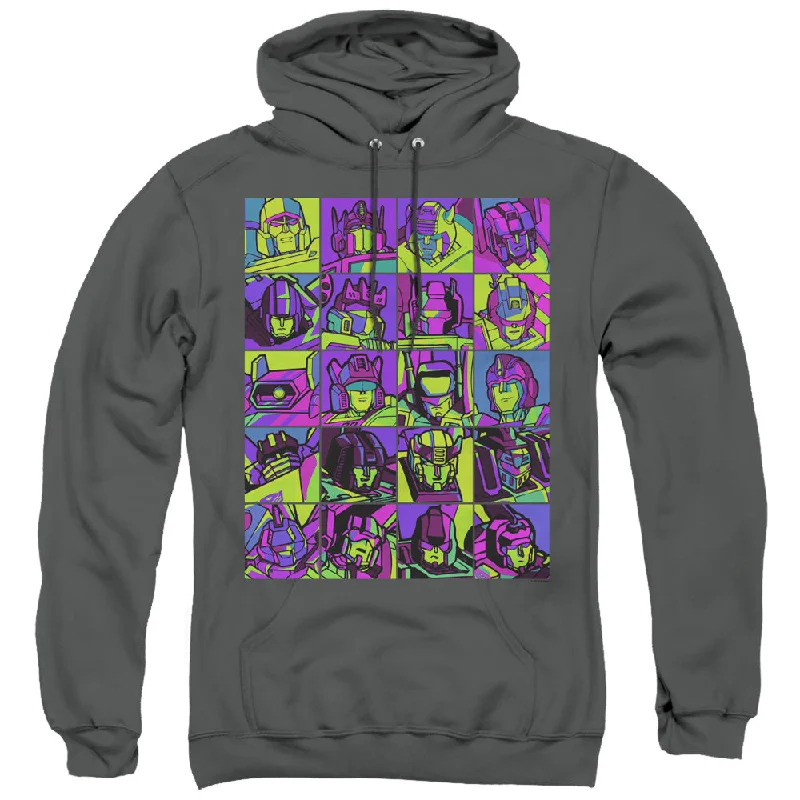 Discount Days Transformers Hoodie Character Faces Charcoal Hoody