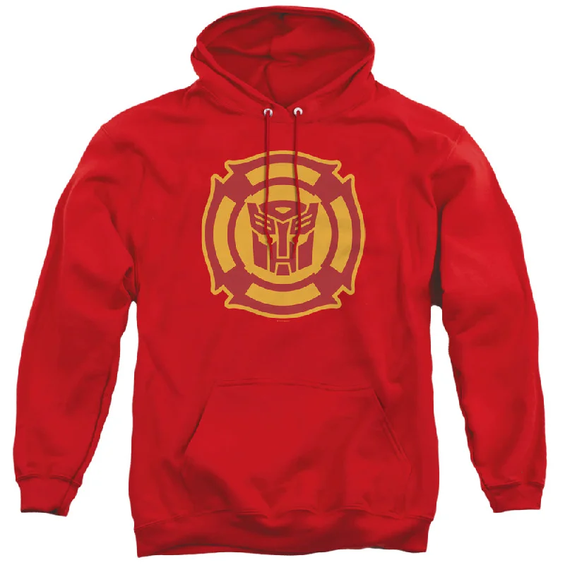 Online Exclusive Transformers Hoodie Rescue Bots Logo Red Hoody
