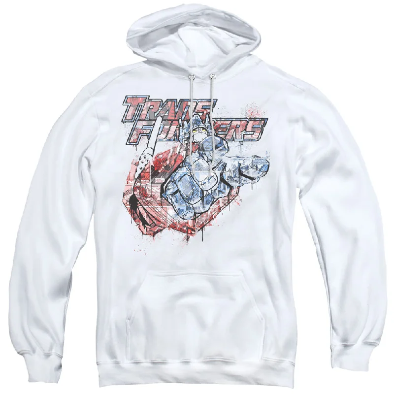Bargain Blast Transformers Hoodie Spray Paint White Hoody