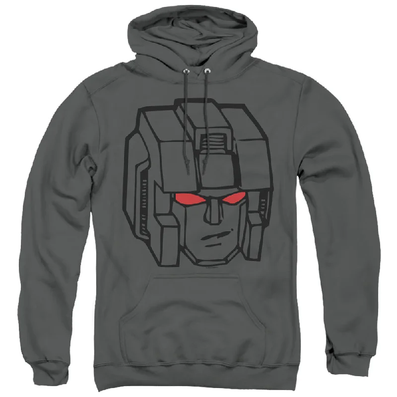 New Markdowns Transformers Hoodie Starscream Face Charcoal Hoody