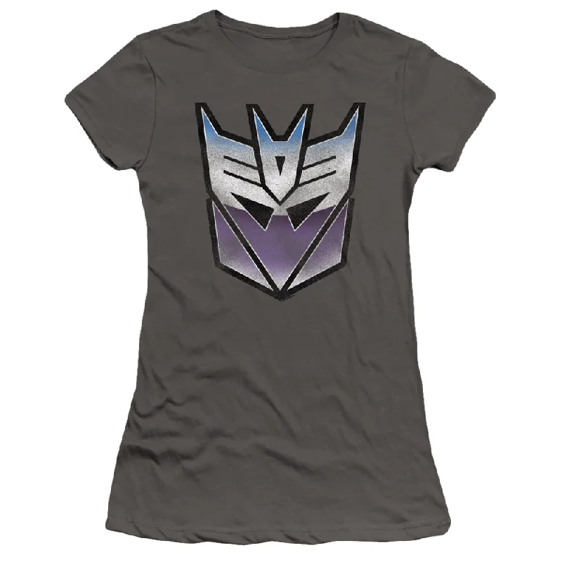 Year-End Clearance Transformers Juniors Premium Tee Blue & Purple Decepticon Charcoal