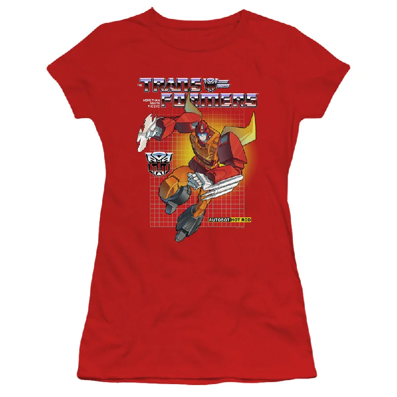 Deal Alert Transformers Juniors T-Shirt Hot Rod Red Tee