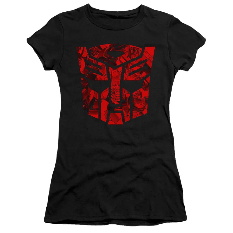 Deep Discounts Transformers Juniors T-Shirt Imprinted Autobot Logo Black Premium Tee