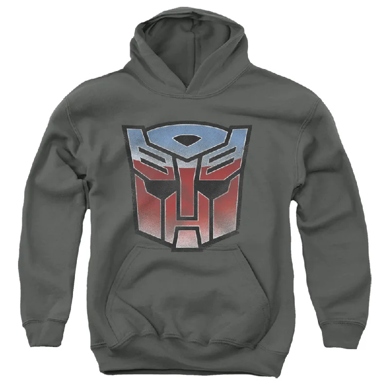Don't Miss Transformers Kids Hoodie Blue and Red Autobot Logo Charcoal Hoody
