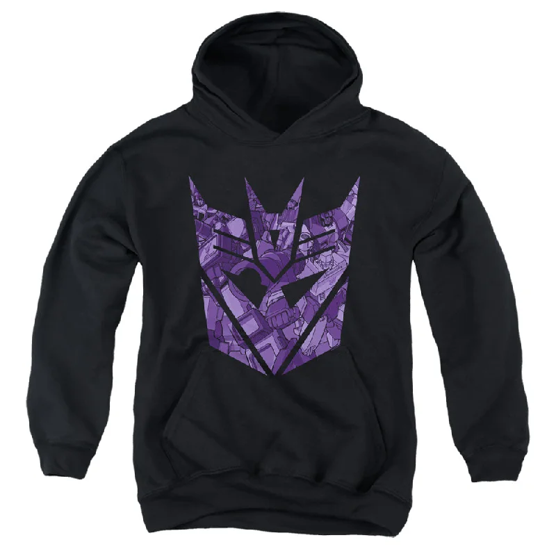 Mega Deal Transformers Kids Hoodie Imprinted Decepticon Logo Black Hoody