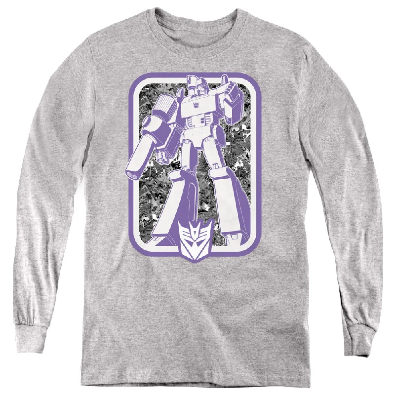 Limited Availability Transformers Kids Long Sleeve Megatron Stance Heather