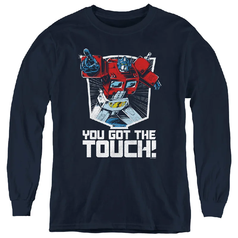 Deal Explosion Transformers Kids Long Sleeve Shirt Got The Touch Navy Tee