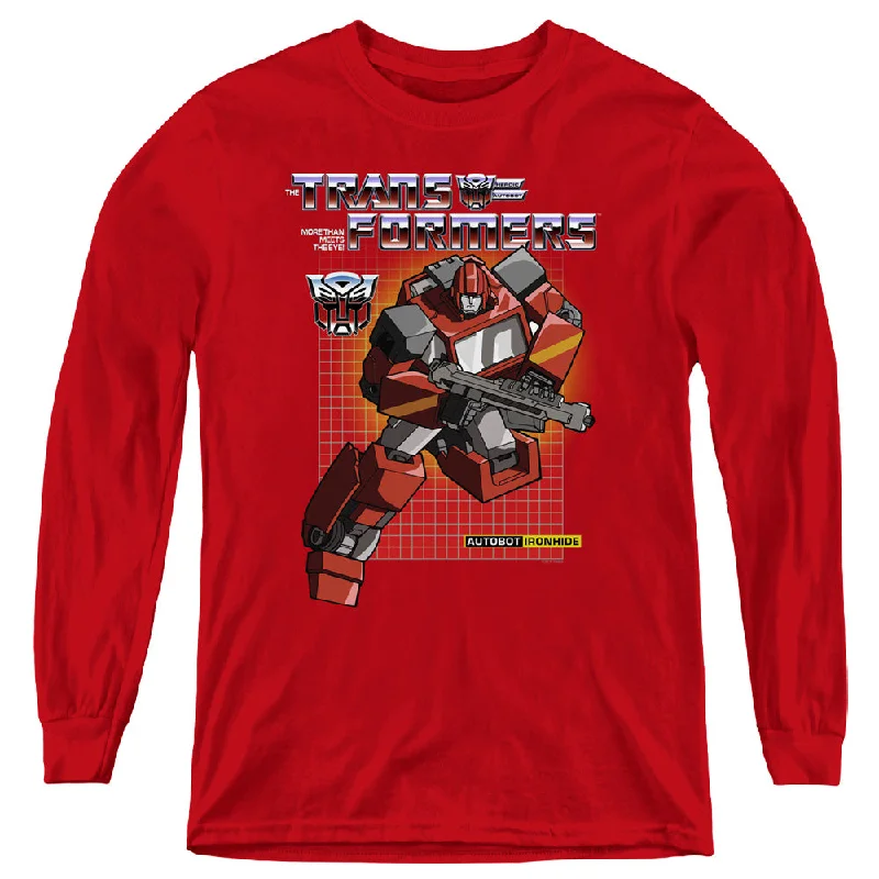 Online Specials Transformers Kids Long Sleeve Shirt Ironhide Red Tee