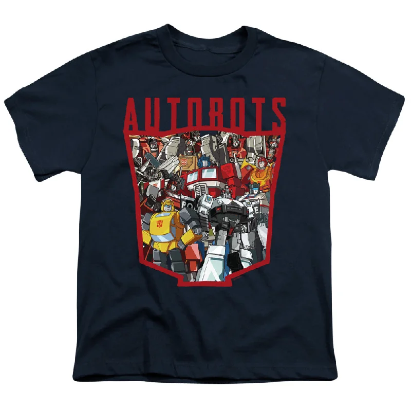 Savings Galore Transformers Kids T-Shirt Autobots Collage Navy Tee