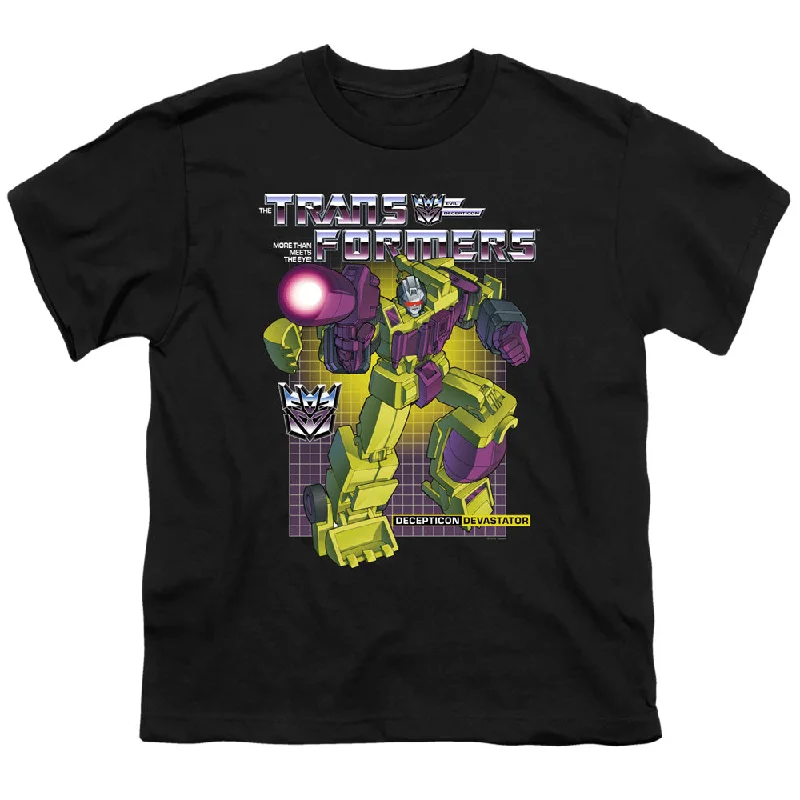 Low Prices Transformers Kids T-Shirt Devastator Black Tee