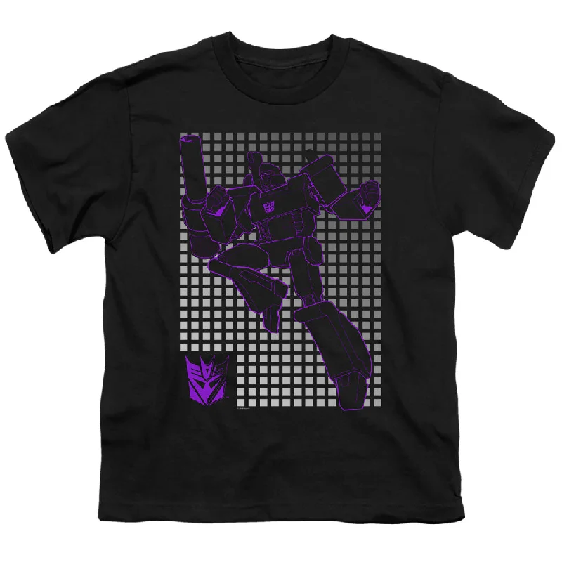 Stock Clearance Transformers Kids T-Shirt Megatron Grid Black Tee