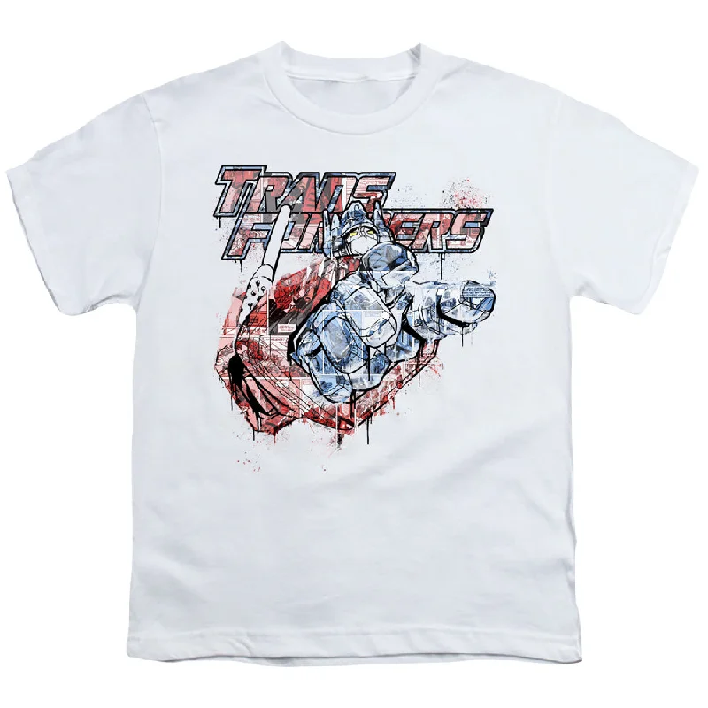 Reduced Prices Transformers Kids T-Shirt Spray Paint White Tee