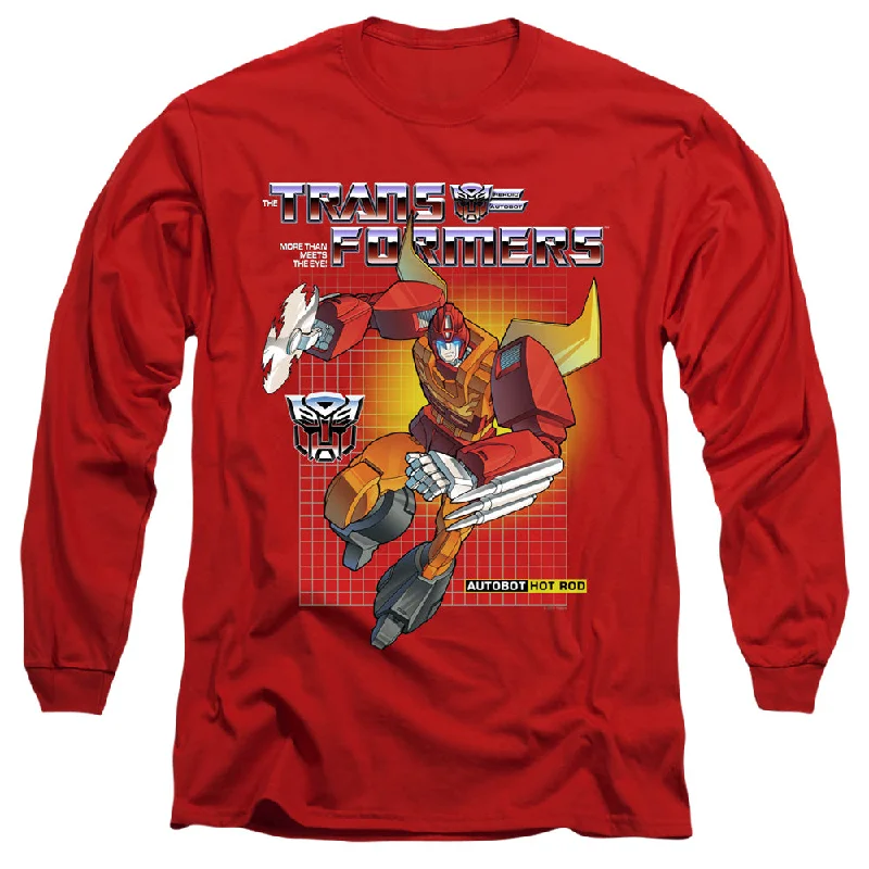 Deal Dash Transformers Long Sleeve T-Shirt Hot Rod Red Tee