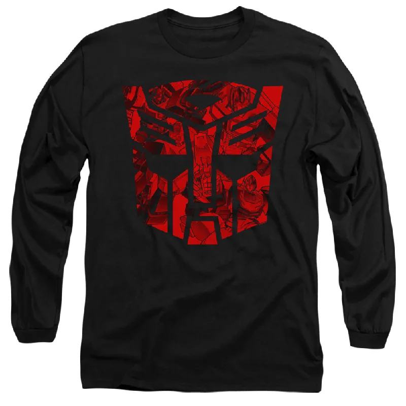 Great Bargains Transformers Long Sleeve T-Shirt Imprinted Autobot Logo Black Tee