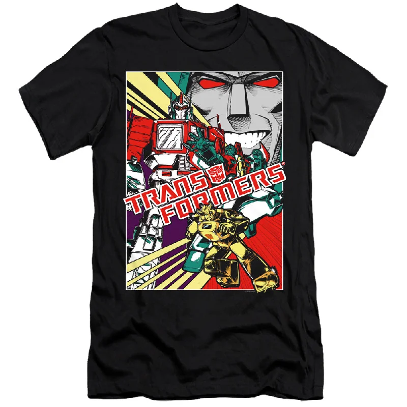 Price Break Transformers Premium Canvas T-Shirt Comic Poster Black Tee