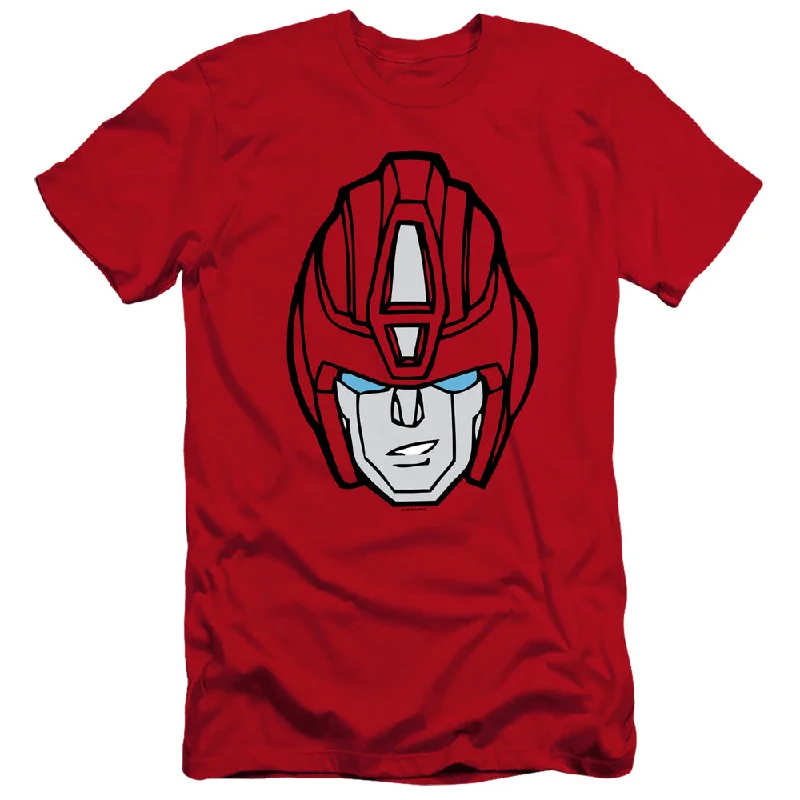 Lowest Price Transformers Premium Canvas T-Shirt Hot Rod Face Red Tee