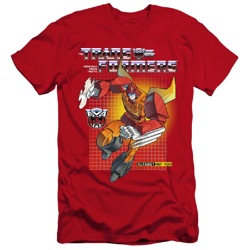 Bargain Prices Transformers Premium Canvas T-Shirt Hot Rod Red Tee